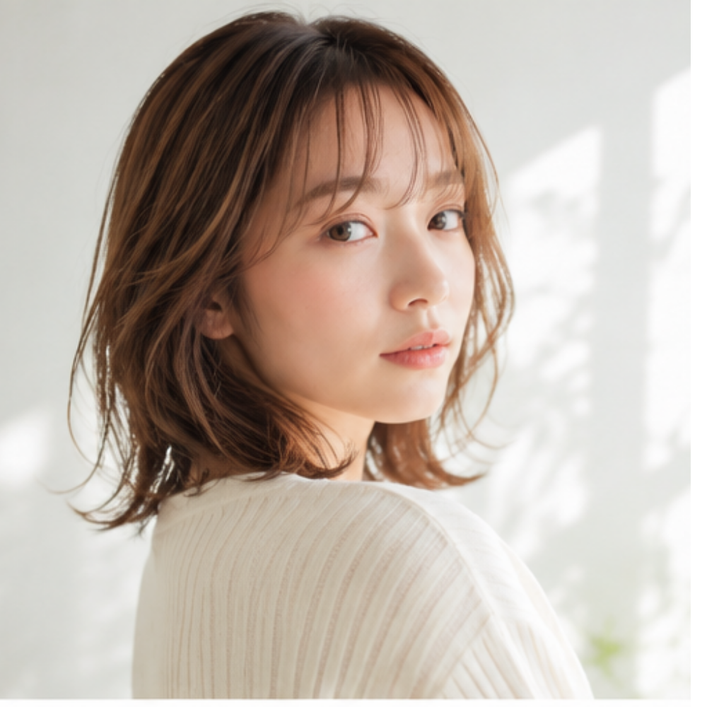 ミディアムヘアの女性